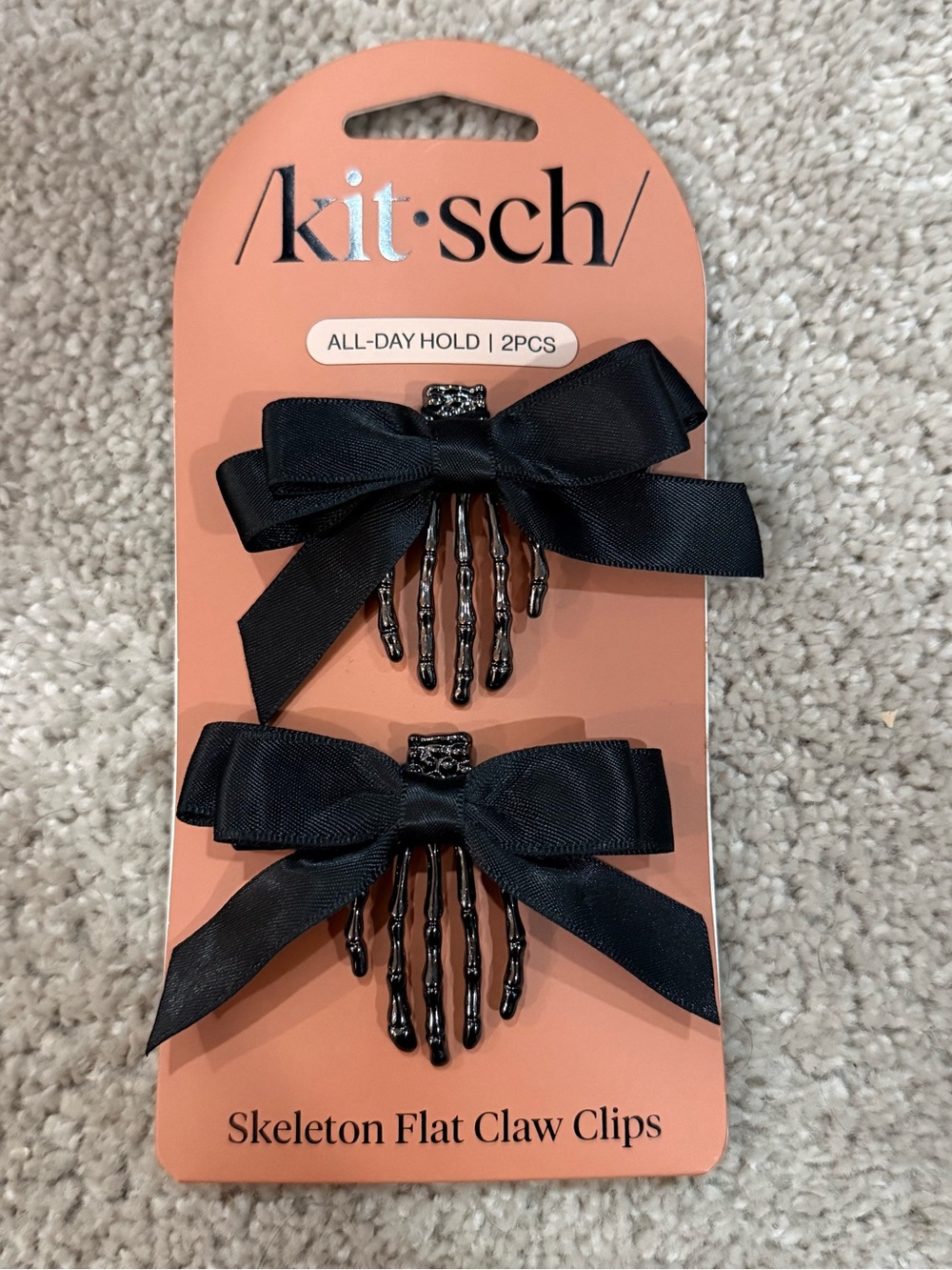Kitsch Skeleton Flat Claw Clips